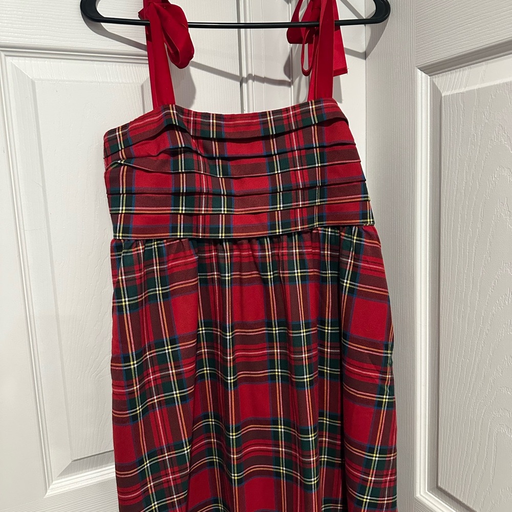 Francesca’s Plaid Red Sleeveless Dress - Picture 2 of 4